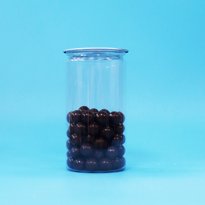 Frasco de embalagem de plástico PET transparente de fácil abertura e boa vedação para alimentos secos, bebidas e líquidos
