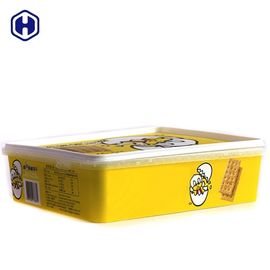 Recipientes de alimento plásticos do quadrado do biscoito de soda no molde que etiqueta 87OZ 2600ML