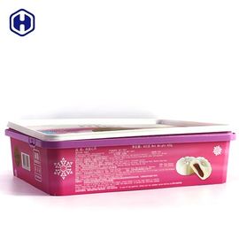 Bolo plástico roxo da lua da caixa 450g dos PP IML que empacota a etiqueta personalizada