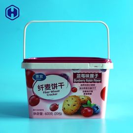 O plástico forte PP esquadra as cubetas 100OZ 3000ML do produto comestível com as tampas