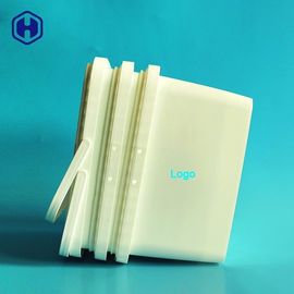 O dobro feito sob encomenda do logotipo da cópia branca das cubas de IML segura recipientes de alimento vazios