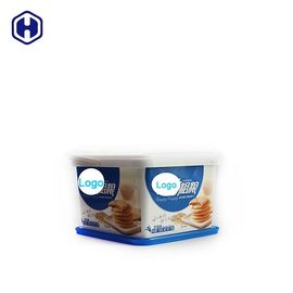 Caixa de presente plástica durável da cookie das cubas da tampa IML vazia etiquetando o empacotamento