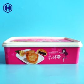 Recipiente plástico do bolo de queijo pequeno dos biscoitos da lua da caixa de IML anti - risco