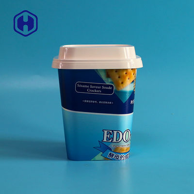 Caixa descartável plástica imediata quadrada do copo 650ml PP do macarronete