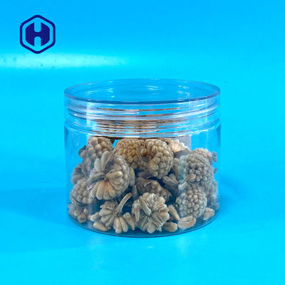 Latas plásticas claras plásticas dos biscoitos livres de Bpa com tampas do parafuso