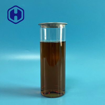 A bebida fria congelada do plástico do chocolate do café pode 310ml cancelar a parte inferior lisa lateral reta
