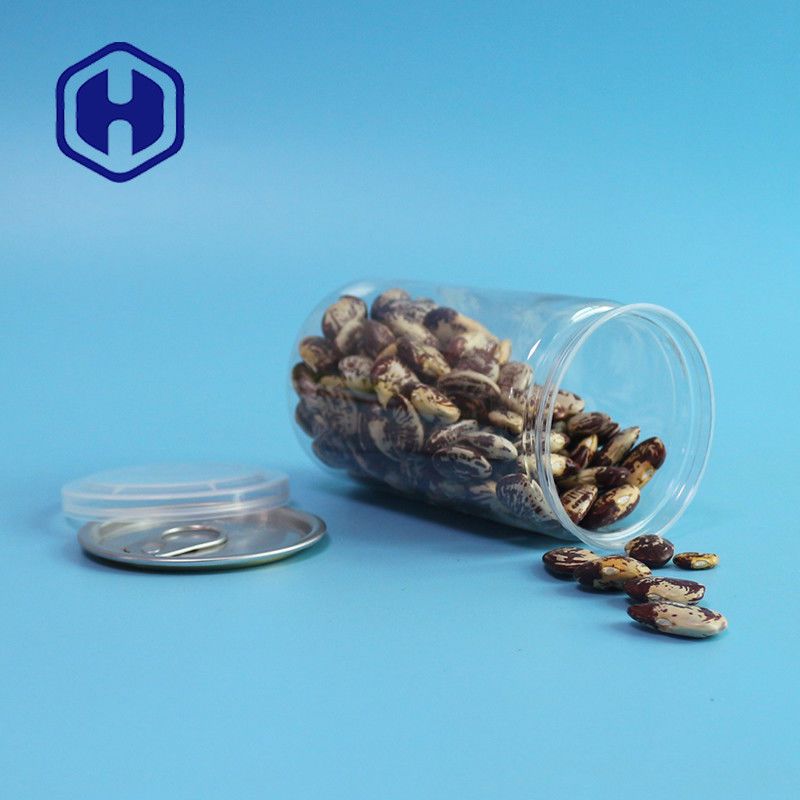 o animal de estimação plástico claro vazio aberto fácil de 410ml 211# pode para a prova do escape do alimento