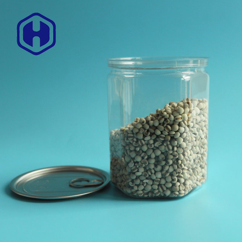 Lata plástica vazia do ANIMAL DE ESTIMAÇÃO aberto fácil livre sextavado de 520ml Bpa para o empacotamento de volume do alimento