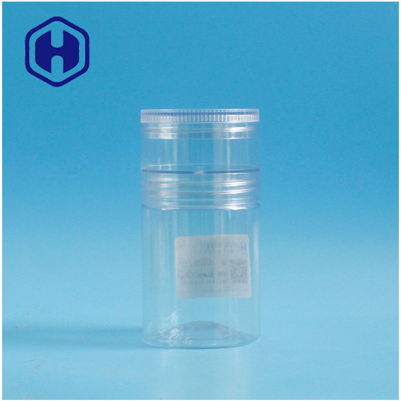 camadas plásticas do frasco H92mm do ANIMAL DE ESTIMAÇÃO 240ml as 2 parafusam o biscoito das barras do doce da pasta da tampa vazio