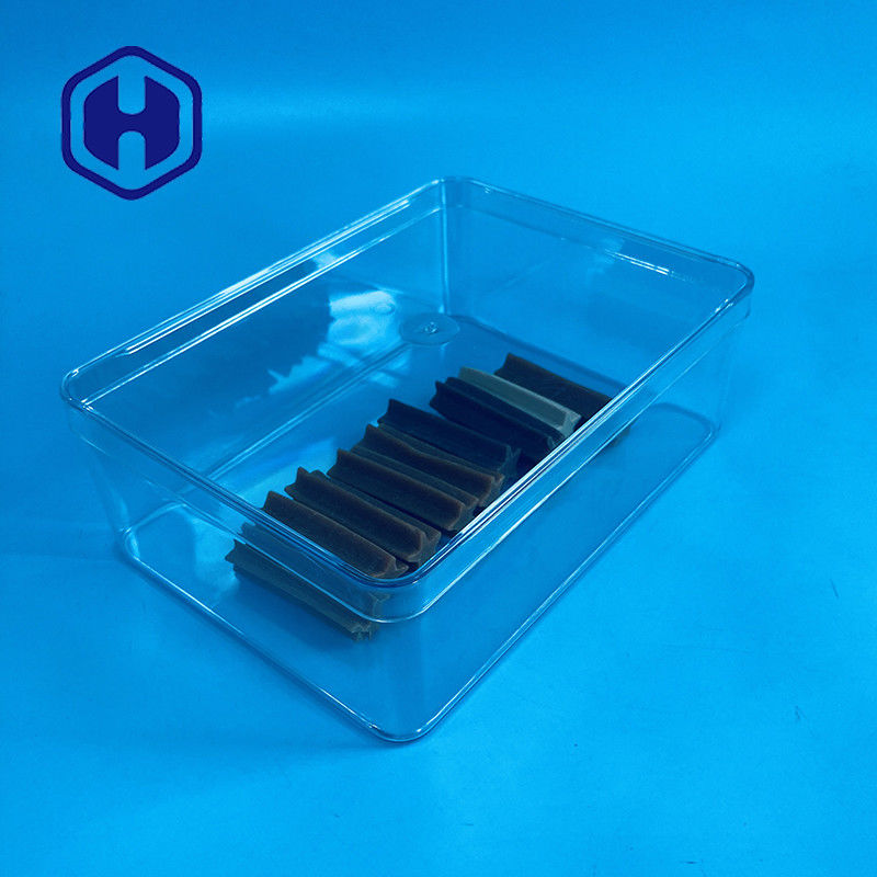 Caixa de embalagem de PET descartável de 1180 ml Caixas de embalagem de chocolate de plástico rectangular de grande tamanho