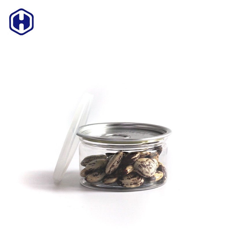 Proof de vazamento hermético transparente Pet fácil de abrir latas de plástico / Pet fácil de abrir latas para molho