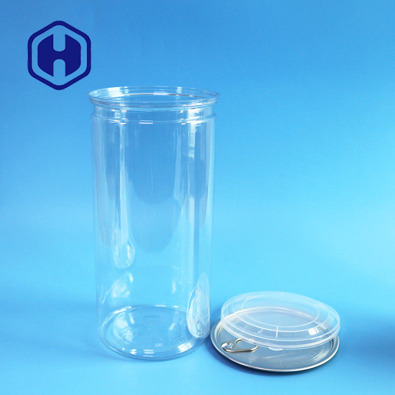 1380 ml de feijão de pipoca PET transparente com boca larga para enchimento e distribuição sem esforço