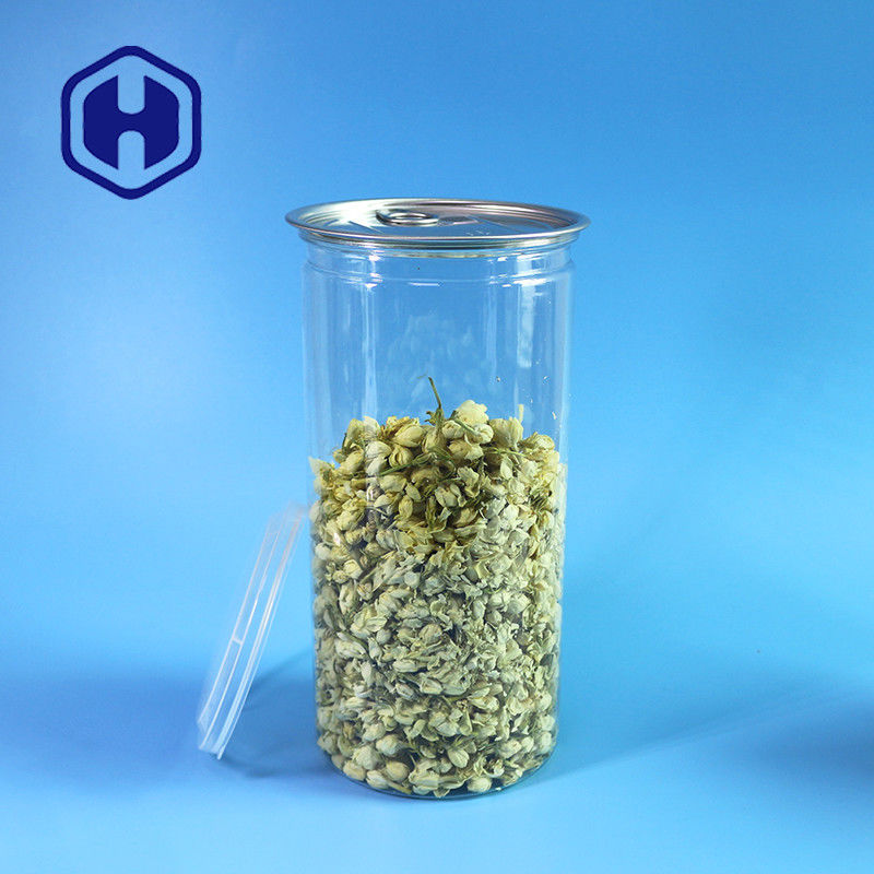 1380 ml de feijão de pipoca PET transparente com boca larga para enchimento e distribuição sem esforço