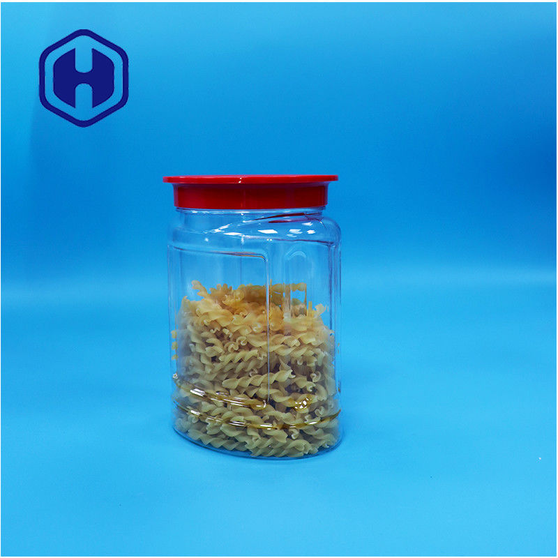 Forma oval transparente de plástico nozes doces biscoitos de pimenta alimentos para bebês Jar parafuso tampa superior