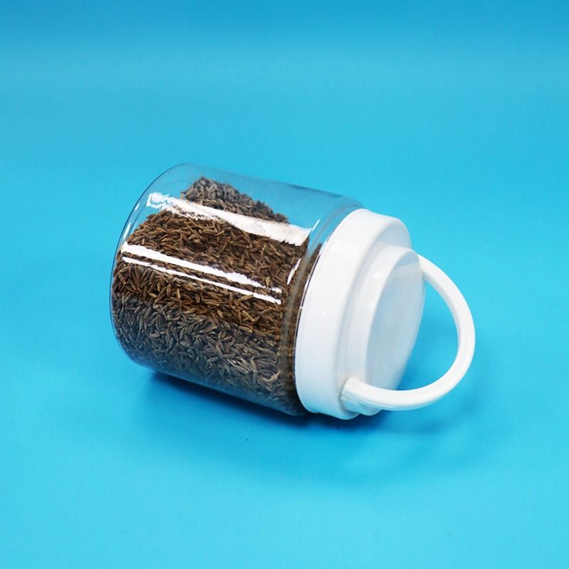 Frascos de PET redondos transparentes fáceis de abrir com tampa de rosca para alimentos para bebés, sementes, nozes e doces