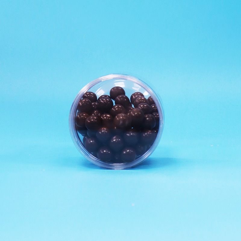 PET transparente plástico alimentos secos doces biscoitos nozes frascos de presente parafusos tampa plana grau alimentício