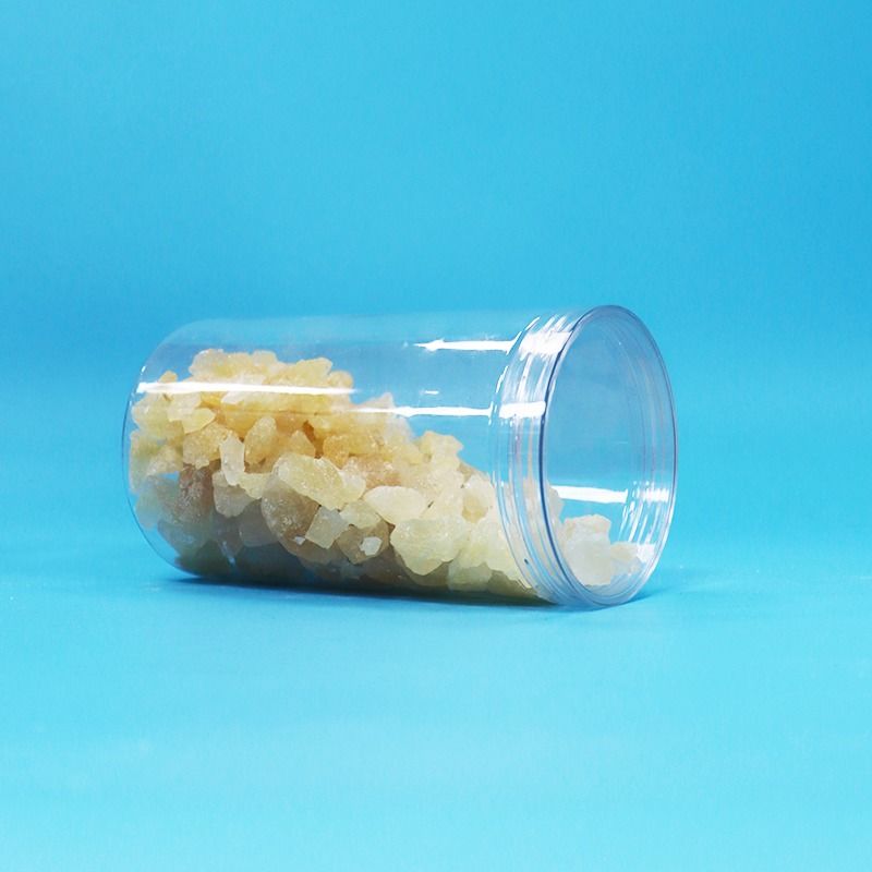 BPA livre tampa de parafuso transparente transparente forma redonda PET plástico doces biscoitos frutos secos frasco