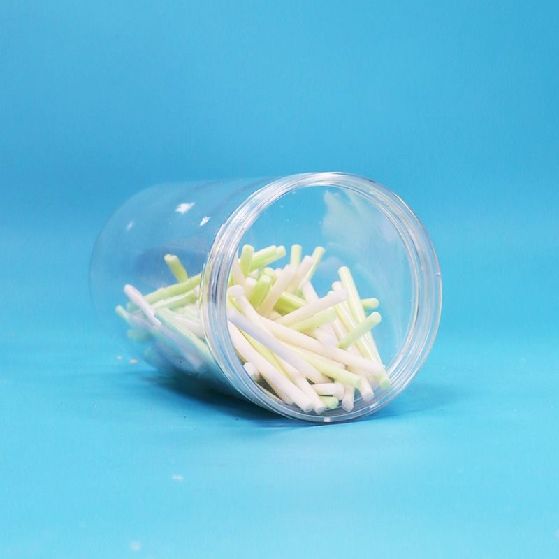 BPA livre tampa de parafuso transparente transparente forma redonda PET plástico doces biscoitos frutos secos frasco