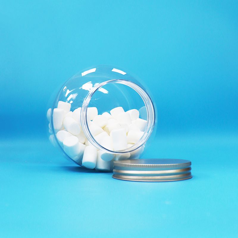 Capa de parafuso de alumínio plástico PET redondo doces nozes frascos de alimentos diários ecológico