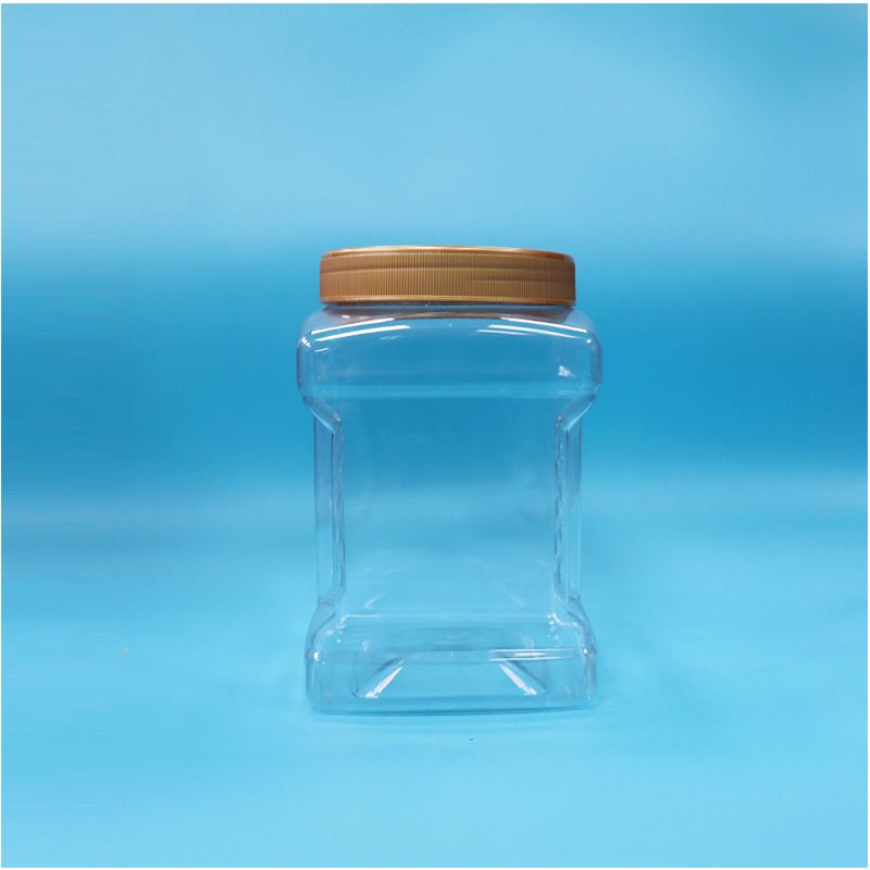 Garrafa de tampa de parafuso transparente frascos de PET de qualidade alimentar para nozes de Nori picadas secas