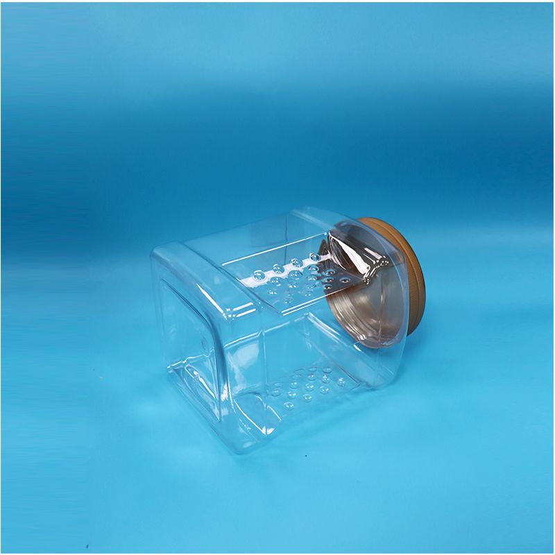 Garrafa de tampa de parafuso transparente frascos de PET de qualidade alimentar para nozes de Nori picadas secas