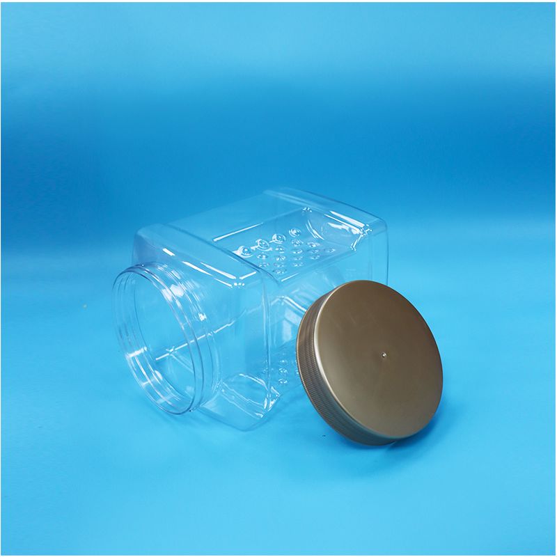 Garrafa de tampa de parafuso transparente frascos de PET de qualidade alimentar para nozes de Nori picadas secas