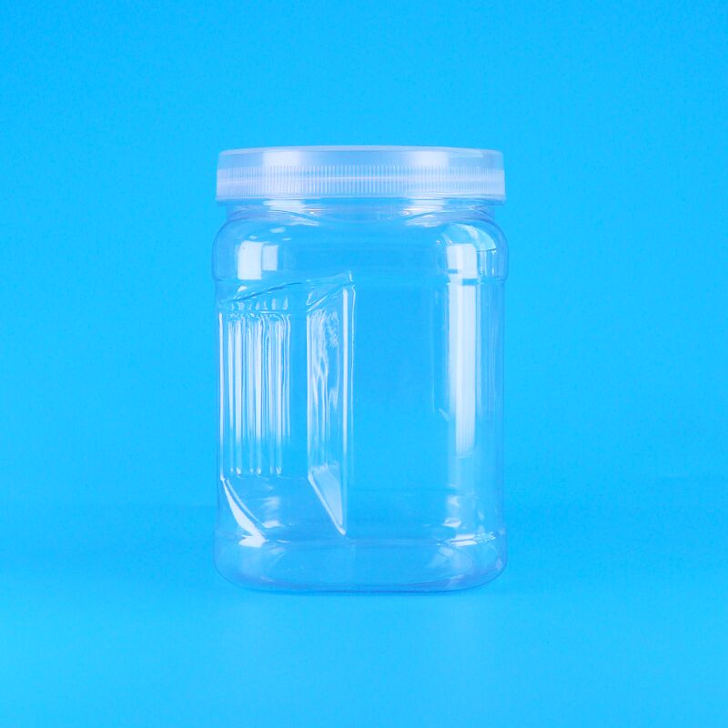 Quadrado Limpa Pet Plastic Armazenamento Grip Bear Biscoito Leite Data Biscoitos de Cranberry frascos