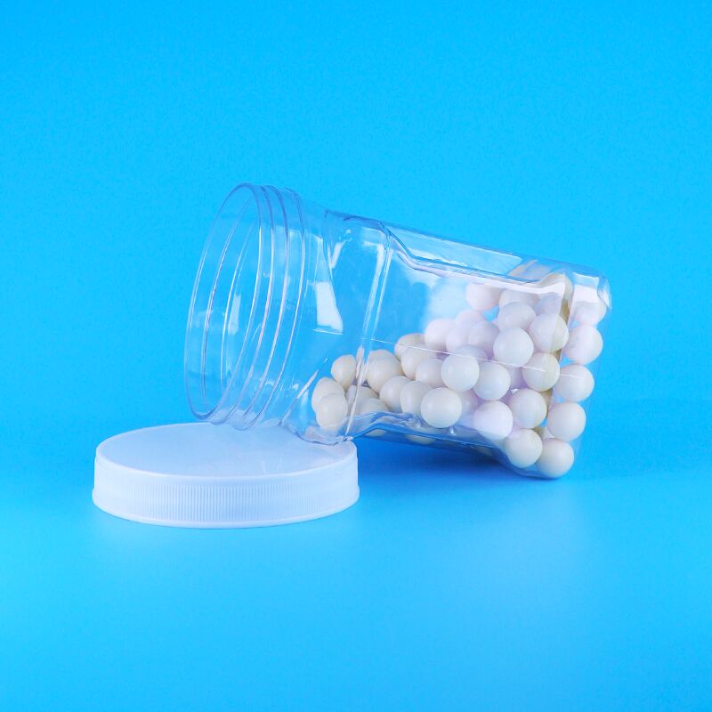 Sésamo farinha de milho preenchimento Biscoito PET transparente plástico parafusos tampas quadrados agarrar frascos Bpa livre