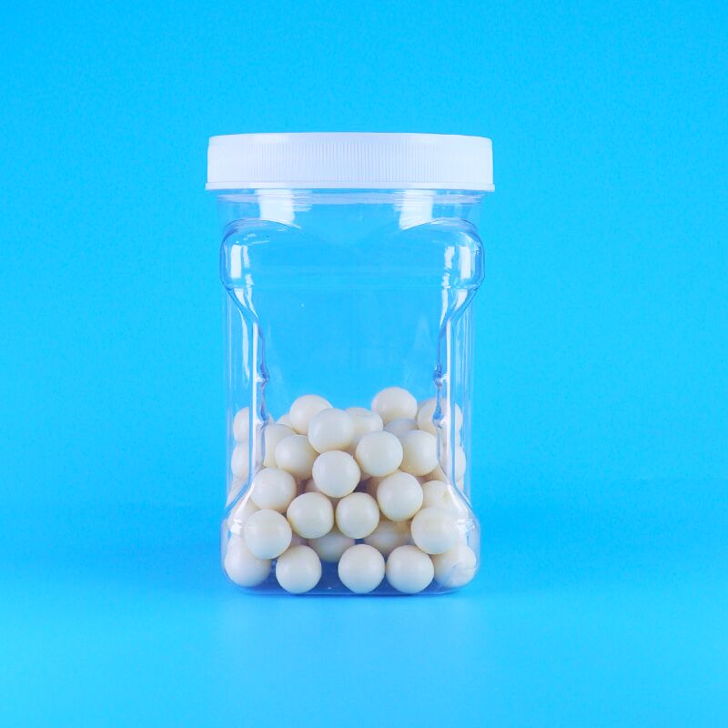 Sésamo farinha de milho preenchimento Biscoito PET transparente plástico parafusos tampas quadrados agarrar frascos Bpa livre