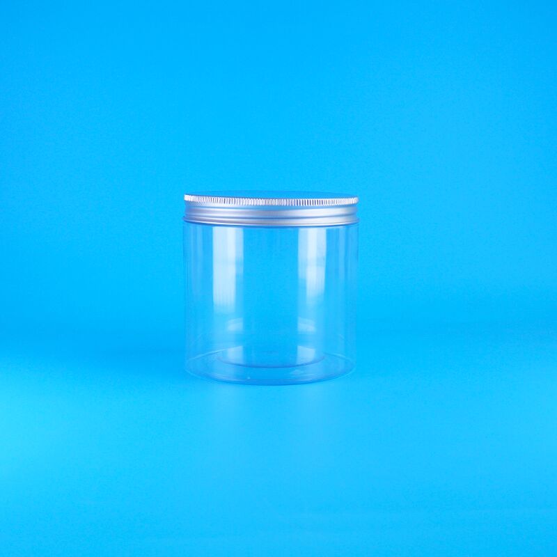 cilindro fácil de abrir tampa comida café doces biscoitos rosa chá plástico vidro PET transparente