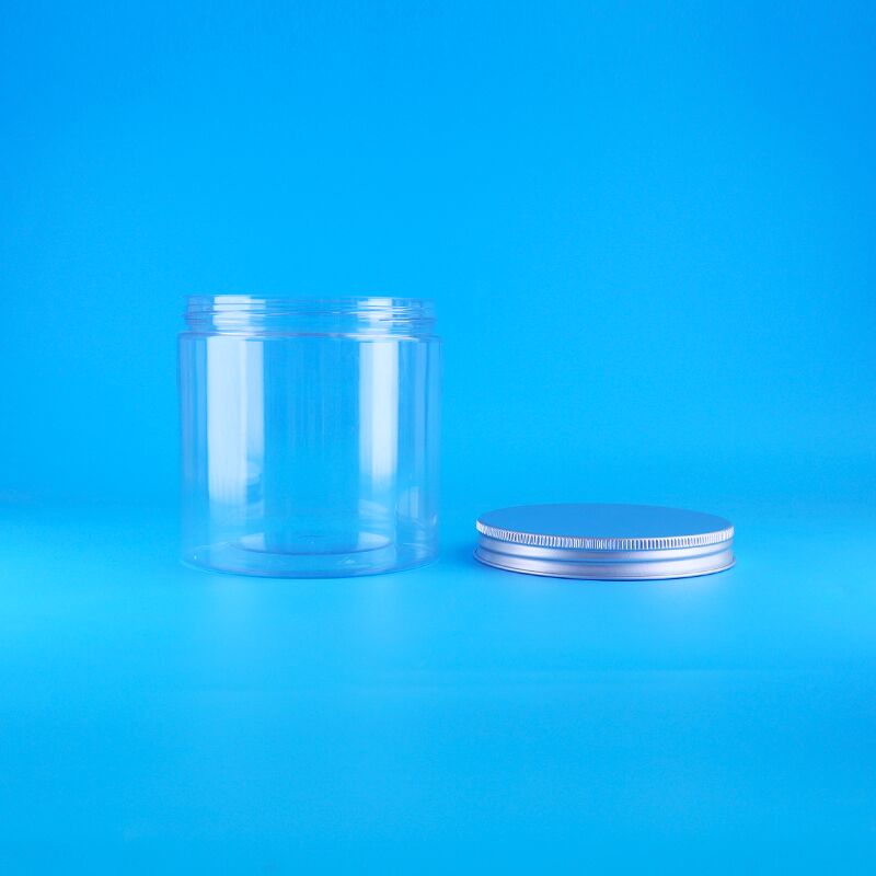 cilindro fácil de abrir tampa comida café doces biscoitos rosa chá plástico vidro PET transparente