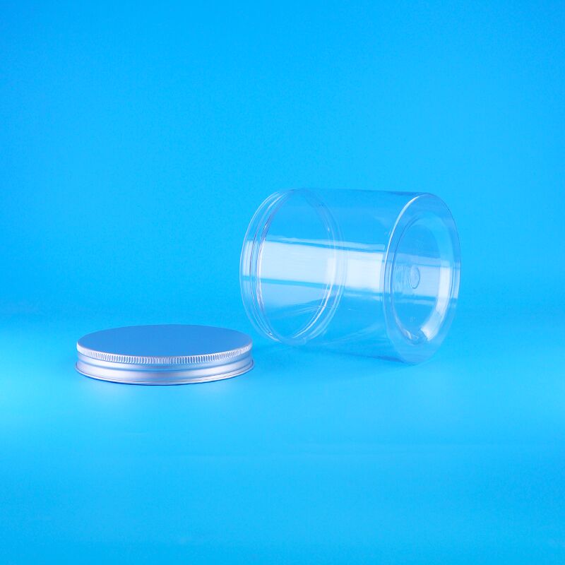 cilindro fácil de abrir tampa comida café doces biscoitos rosa chá plástico vidro PET transparente
