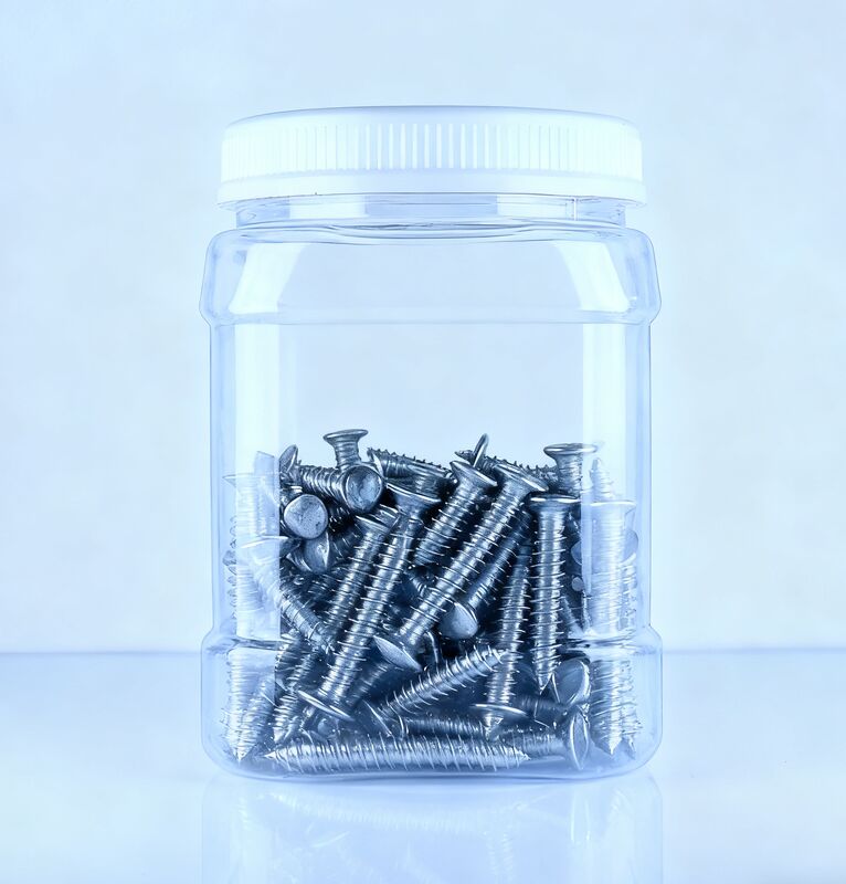 Casca de Tangerina de Grau Alimentício Castanha Chinesa PET Frasco Quadrado Tampa Branca Transparente de Plástico