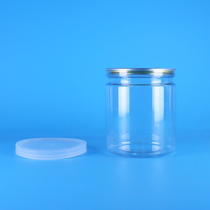 250 ml frasco PET hermético com tampa fácil de abrir para pipoca e puré de batatas frasco de embalagem de plástico