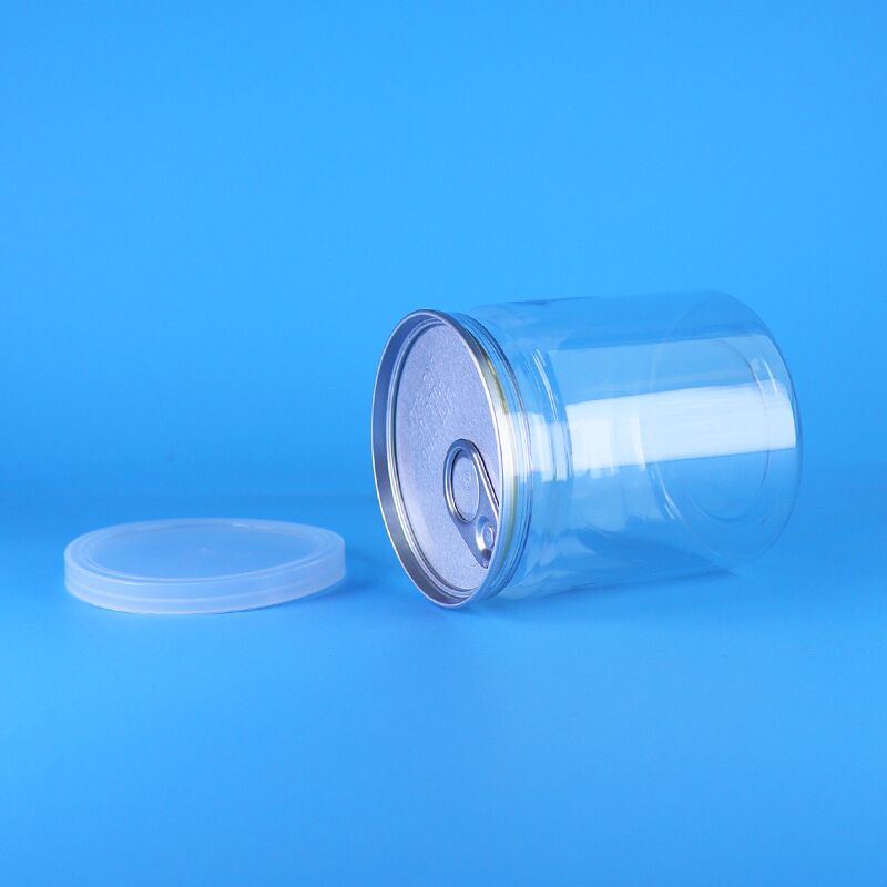 250 ml frasco PET hermético com tampa fácil de abrir para pipoca e puré de batatas frasco de embalagem de plástico