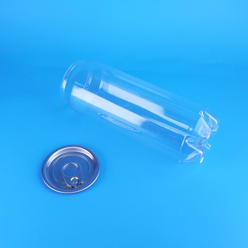 Garrafas de plástico personalizadas de qualidade alimentar PET Sódio de plástico Mike Chá verde pode facilmente abrir tampa