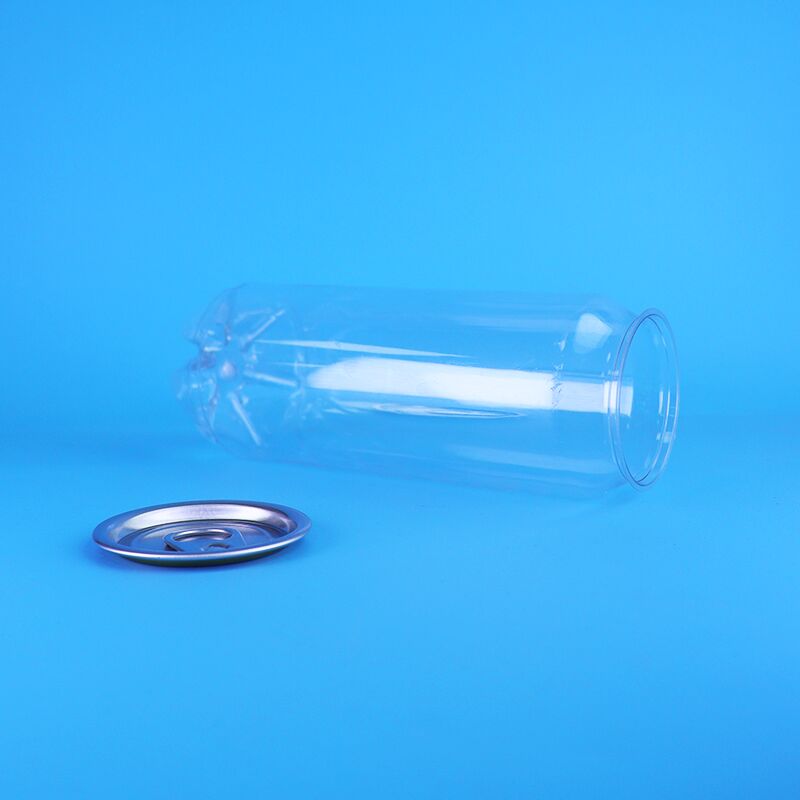 Caixa de plástico PET com tampa fácil de abrir de 500 ml de capacidade à prova de vazamento para bebidas carbonatadas e bebidas alcoólicas