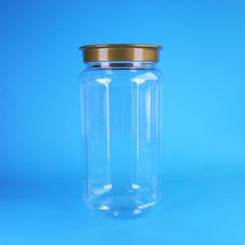 Pote de Armazenamento de Plástico PET 100% Hermético de Grau Alimentício com Design Personalizado para Passas, Nozes, Frutas e Geleias