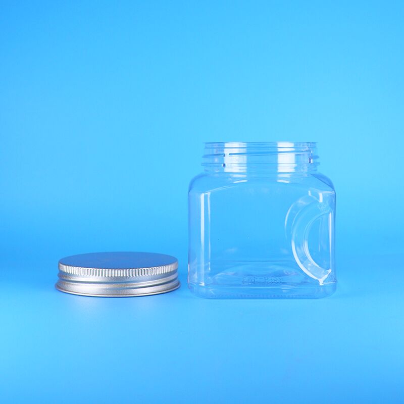 Embalagem de alimentos Premium Jar quadrado transparente Ideal para armazenar grãos Nozes Sementes Alimentos secos