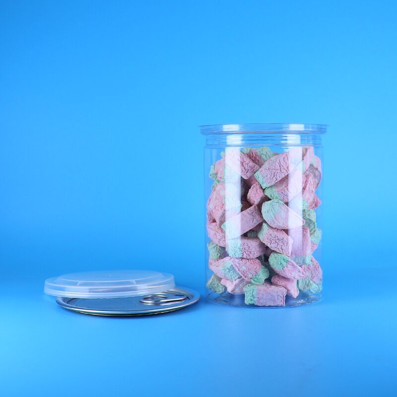 Reservatórios transparentes de PET de qualidade alimentar durável para armazenar bolos Biscoitos doces com tampa fácil de abrir