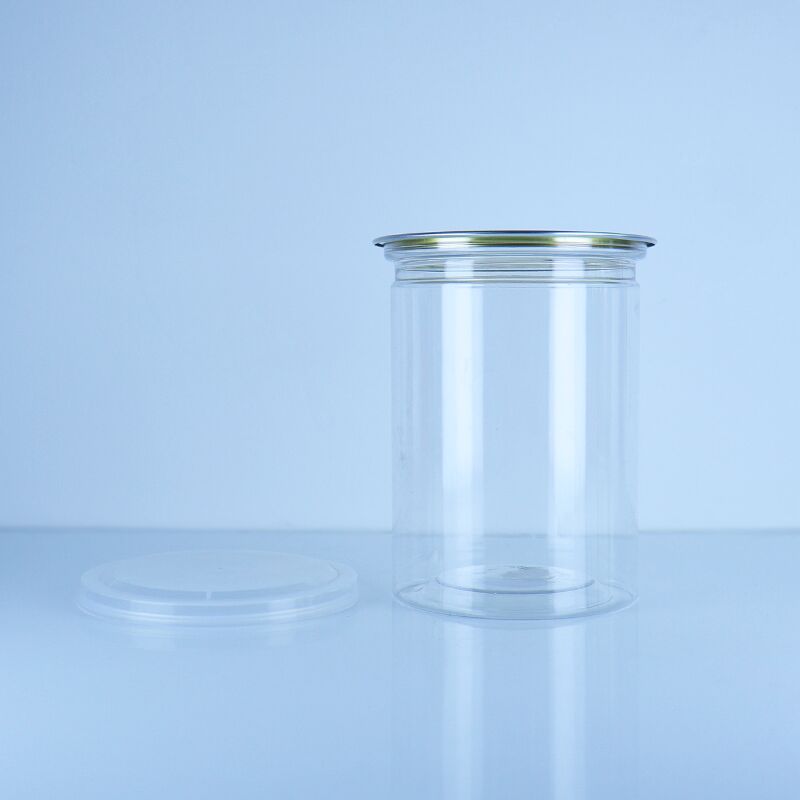 Latas transparentes de PET para armazenamento de alimentos para bolos, alimentos secos e tortas, seguras para alimentos, tampa fácil de abrir