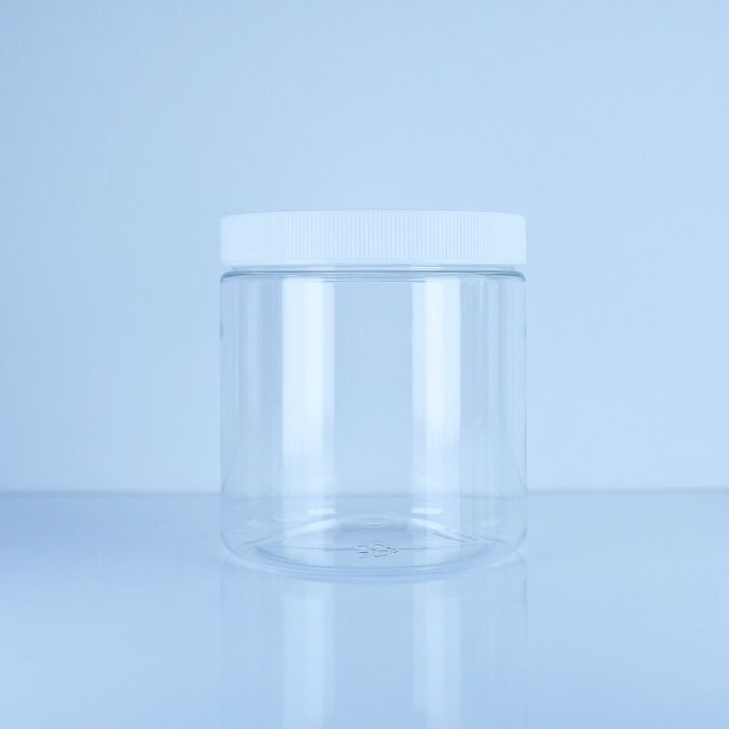 Grade de alimentos transparente parafuso tampa PET frasco Para lanches doces bolachas seguro conveniente
