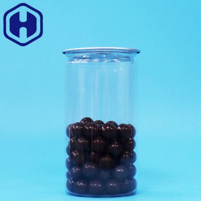 Frasco de embalagem de plástico PET transparente de fácil abertura e boa vedação para alimentos secos, bebidas e líquidos