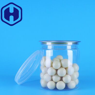 Prova de vazamento fácil tapa aberta limpa e redonda snack doces PET latas de plástico embalagem de alimentos