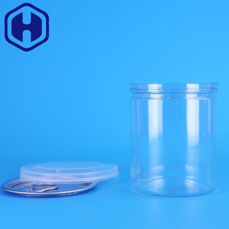 Bem Vedação Design Personalizado Tampa Fácil de Abrir Pequena Lata Transparente de PET para Nozes Comida de Bebê