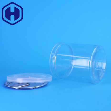 BPA livre 220 ml PET plástico de lata com tampa fácil de abrir para embalagens de alimentos do mar