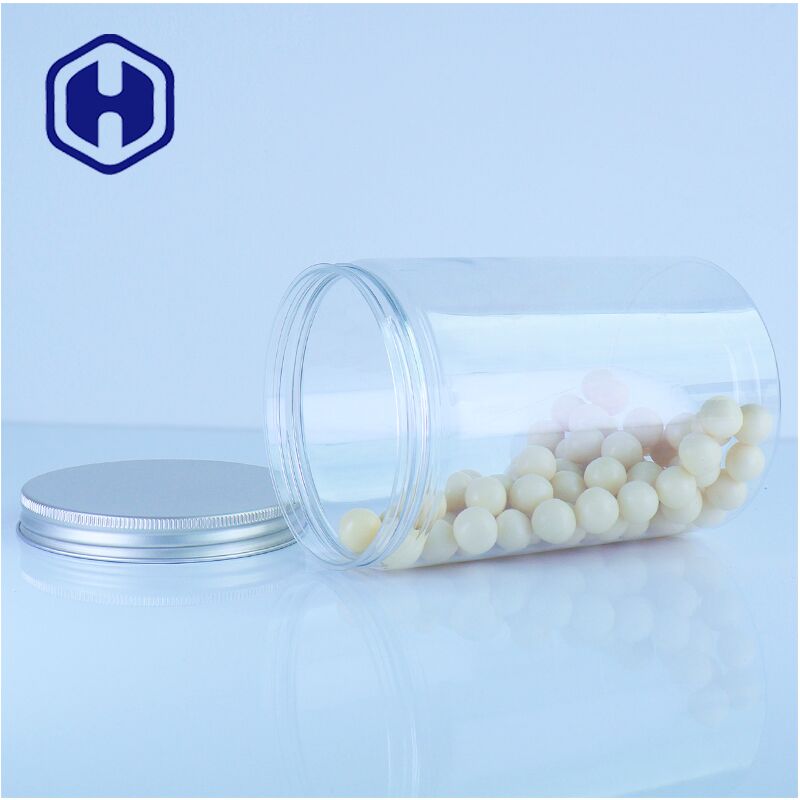 Grade de alimentos plástico Pour Jar tapa segura Container elegante para doces Grãos de café Snack soluções de embalagem