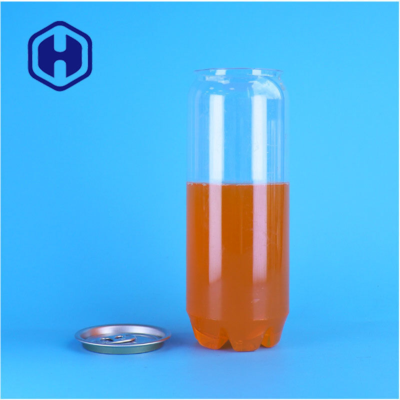 PET transparente com tampa fácil e personalizada pode para fábrica de garrafas de bebidas de embalagem de bebidas de proteína