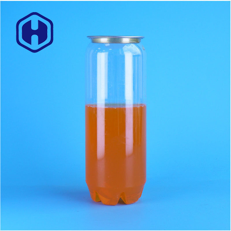 PET transparente com tampa fácil e personalizada pode para fábrica de garrafas de bebidas de embalagem de bebidas de proteína