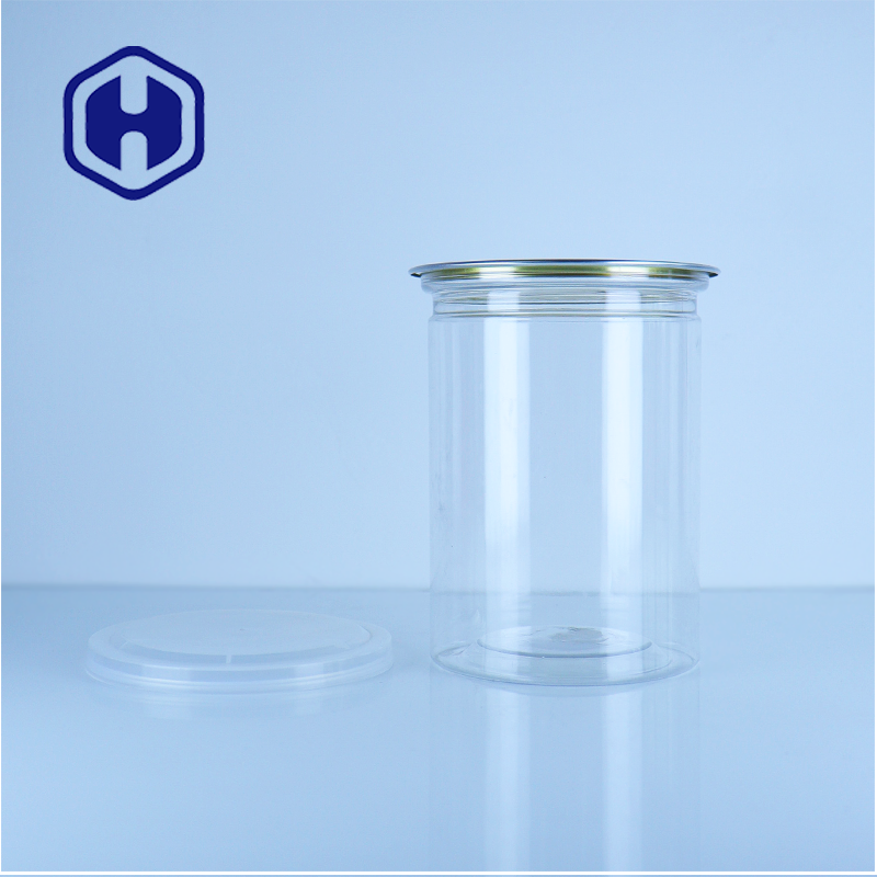 Latas transparentes de PET para armazenamento de alimentos para bolos, alimentos secos e tortas, seguras para alimentos, tampa fácil de abrir